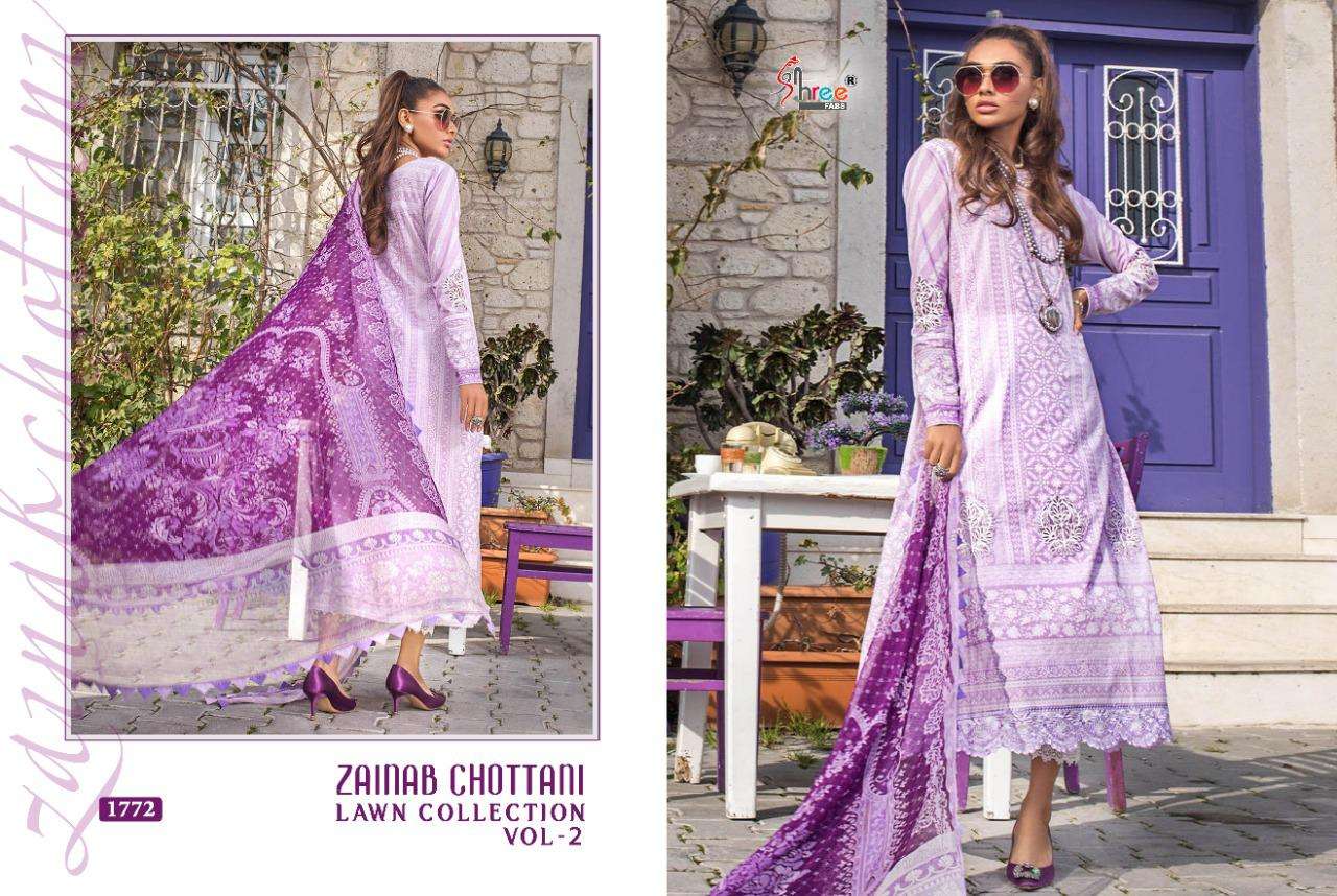 Shree Zainab  Pure LawnCotton Print With EXCLUSIVE Embrodery Work Letest Fancy  Chottani Lawn Collection 2 Pure Lawn Cotton Pakistani Suits
